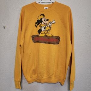 DISNEY Vintage Fort Wilderness Mickey Mouse Crewneck Sweater XL